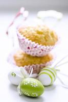 easter cake and eggs photo