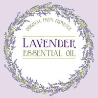 Lavender Wreath Essential Oil Label vector