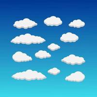 White Clouds in Blue Sky vector