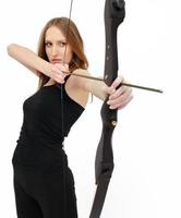 Concentration - woman with bow photo