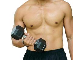 Healthy man doing get in shape Concentration Curl