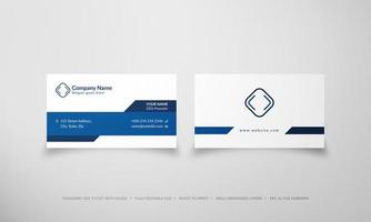 Business Card Template in Modern Blue Style vector