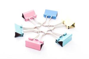 Multicolored binder clips