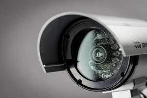 Security CCTV camera in office building photo