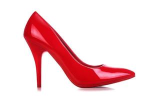 Red high heel isolated on white. with Clipping path. photo
