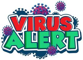 diseño de fuente para alerta de virus de Word vector