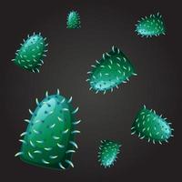 diseño sin costuras para virus verde vector