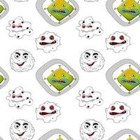 A seamless pattern of germ and bacteria characters vector