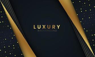 Abstract Gold and Black Luxury Background With Dots  vector