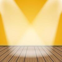 Stage Spotlights on Yellow Background  vector