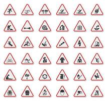 Warning Hazard Symbols  vector