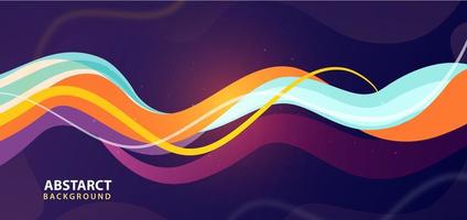 Abstract Colorful Wave Effect Background vector