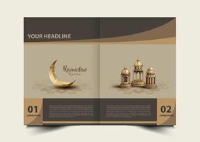 Ramadan kareem brochure vector