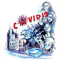Coronavirus 2019 Covid 19 Alert Background  vector