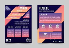 Gradient business flyer with angled details vector