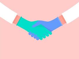 Medical Gloves Handshake vector