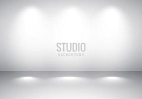 Gray Empty Room  with Spotlights Background  vector