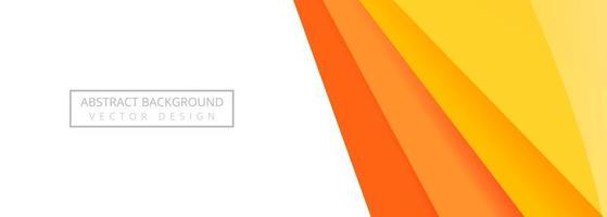 Modern Straight Orange Layers Banner vector