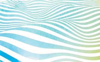 Watercolor wavy stripes design vector