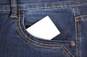 Sticker in pocket jeans