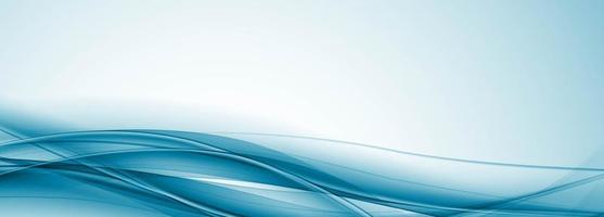banner moderno de ondas azules que fluye vector
