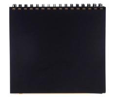 Blank black notebook paper photo
