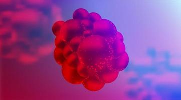 células de coronavirus rojas que se multiplican