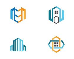 conjunto de logotipo inmobiliario vector