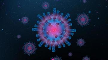 Microscopic Coronavirus Cells vector