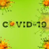Green COVID-19 Cells Background vector