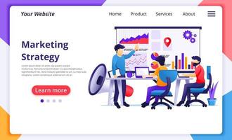 Marketing strategy collaboration concept vector