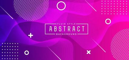 Pink and Purple Dynamic Shape Horizontal Banner vector