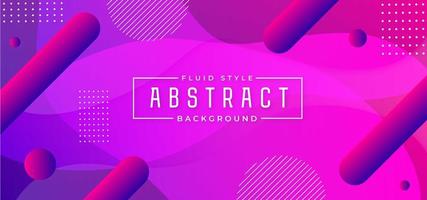 Pink Flowing Geometric Shape Horizontal Banner vector