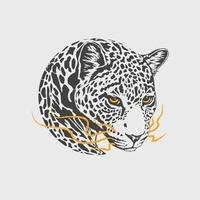 mascota de leopardo de calor vector