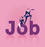 Searching for a Job concept vector