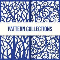 Seamless Pattern Tree Branches and Circle Collection vector