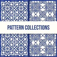 Set of Two Patterns in Flat Design vector