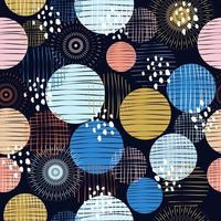 Abstract Colorful Circles Pattern vector