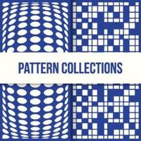 Trendy 3d Square and Circle Shaped Pattern Designs vector