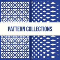 Set of Two Seamless Shape Patterns in Flat Design vector