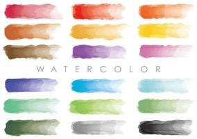 Rectangular Watercolor Backgrounds Isolated On A White Background. vector