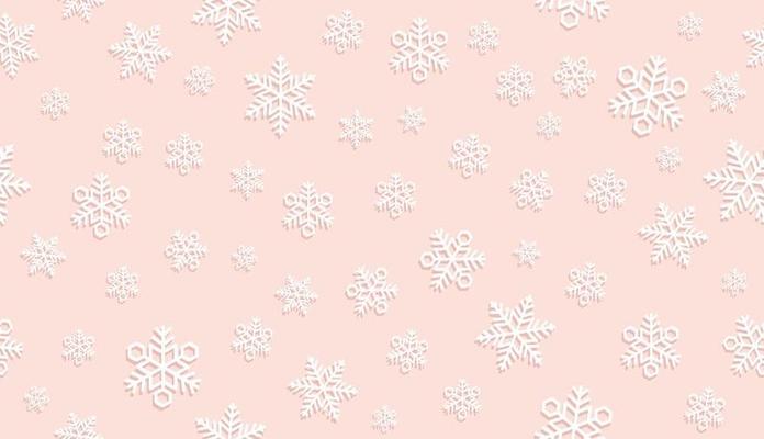 Seamless Pink Snow Background.