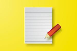 Notepad with Pencil Design  vector