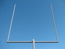 American football goal posts and the blue sky photo