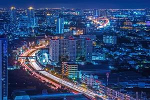 La vista superior de Bangkok en Tailandia foto