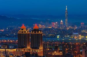 Skyline of Taipei city photo