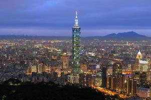 Skyline of Taipei city photo