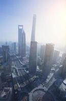 vista panorámica del centro financiero de shanghai lujiazui