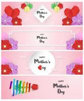 Set of designs for happy mother's day vector