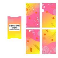 Colorful Social Media Story Backgrounds vector